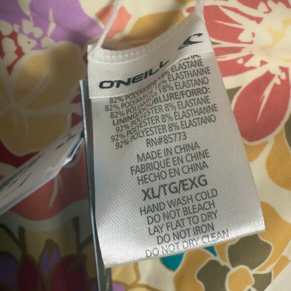 O’Neill Dalia Floral Cut Out Hipster Bikini Swimsuit Bottoms Size XL - Picture 8 of 8